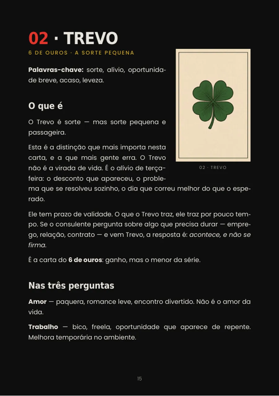 Ficha da carta Trevo
